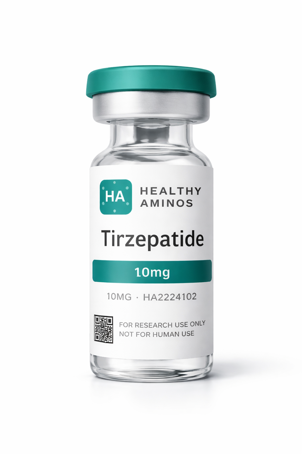 Tirzepatide 10mg lyophilized peptide vial — Healthy Aminos